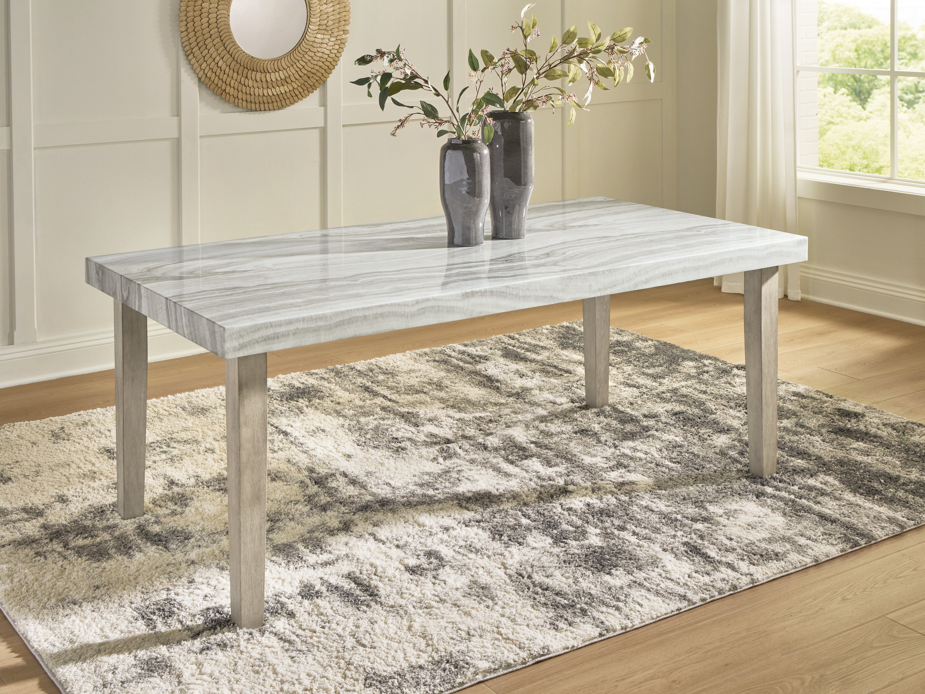 Fine Furniture & Decor - Ashley Furniture - Larawyn Dining Room - Rectangular Dining Room Table / Bisque - PCD575-25