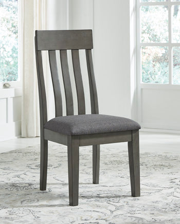 Fine Furniture & Decor - Ashley Furniture - Hallanden Dining Room - Dining Chair (Set of 2) / Two-tone Gray - D589-01X2