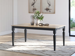 Fine Furniture & Decor - Ashley Furniture - Brenkerton Dining Table - Rectangular Dining Room Table / Grayish Brown/Black - PCD591-25