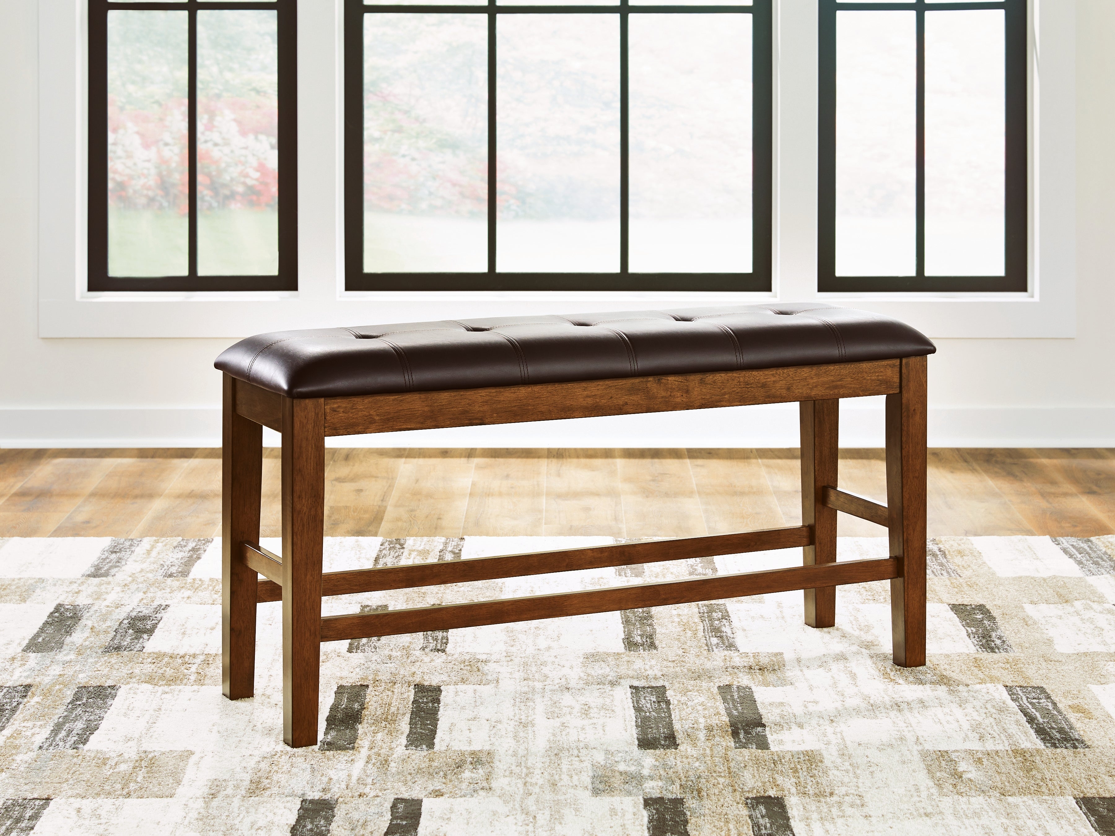 Fine Furniture & Decor - Ashley Furniture - Ralene Dining Room - DBL Counter UPH Bench (1/CN) / Medium Brown - D594-09