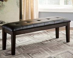 Fine Furniture & Decor - Ashley Furniture - Haddigan Dining Bench - Large UPH Dining Room Bench / Dark Brown / 50"W x 16"D x 19"H - D596-00