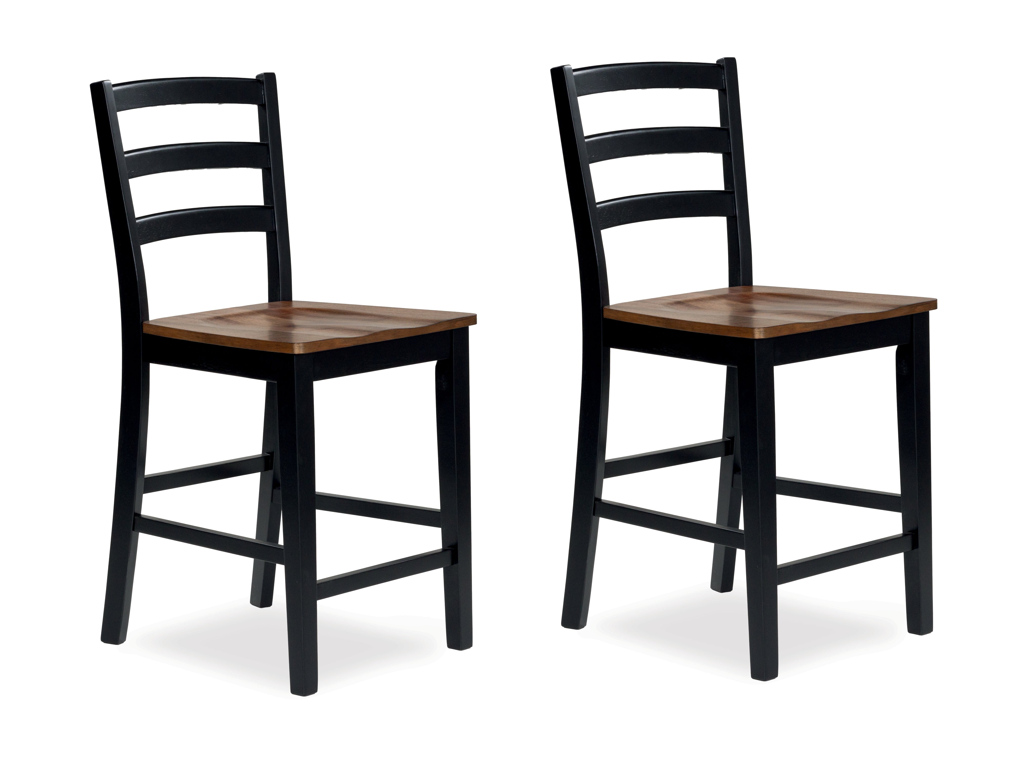 Fine Furniture & Decor - Ashley Furniture - Wildenauer Dining Room - Counter Height Barstool (Set of 2) / Brown/Black - D634-124X2