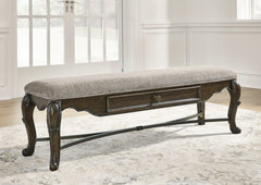 Fine Furniture & Decor - Ashley Furniture - Maylee Dining Room - Dining Buffet and Hutch / Dark Brown / 71.75"W x 20.75"D x 89.25"H - D947D1