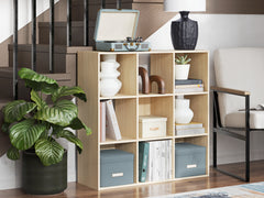 Fine Furniture & Decor - Ashley Furniture - Piperton Nine Cube Organizer - Nine Cube Organizer / Charcoal - EA5514-3X3