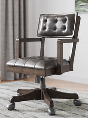 Fine Furniture & Decor - Ashley Furniture - Breckington Desk Chair - Home Office Desk Chair (1/CN) / Dark Brown - H556-01A