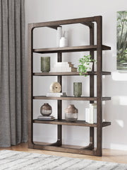 Fine Furniture & Decor - Ashley Furniture - Breckington Bookcase - Bookcase / Dark Brown - H556-70
