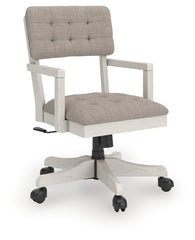 Fine Furniture & Decor - Ashley Furniture - Robbinsdale Home Office Desk Chair - Home Office Desk Chair (1/CN) / Antique White - H742-01A