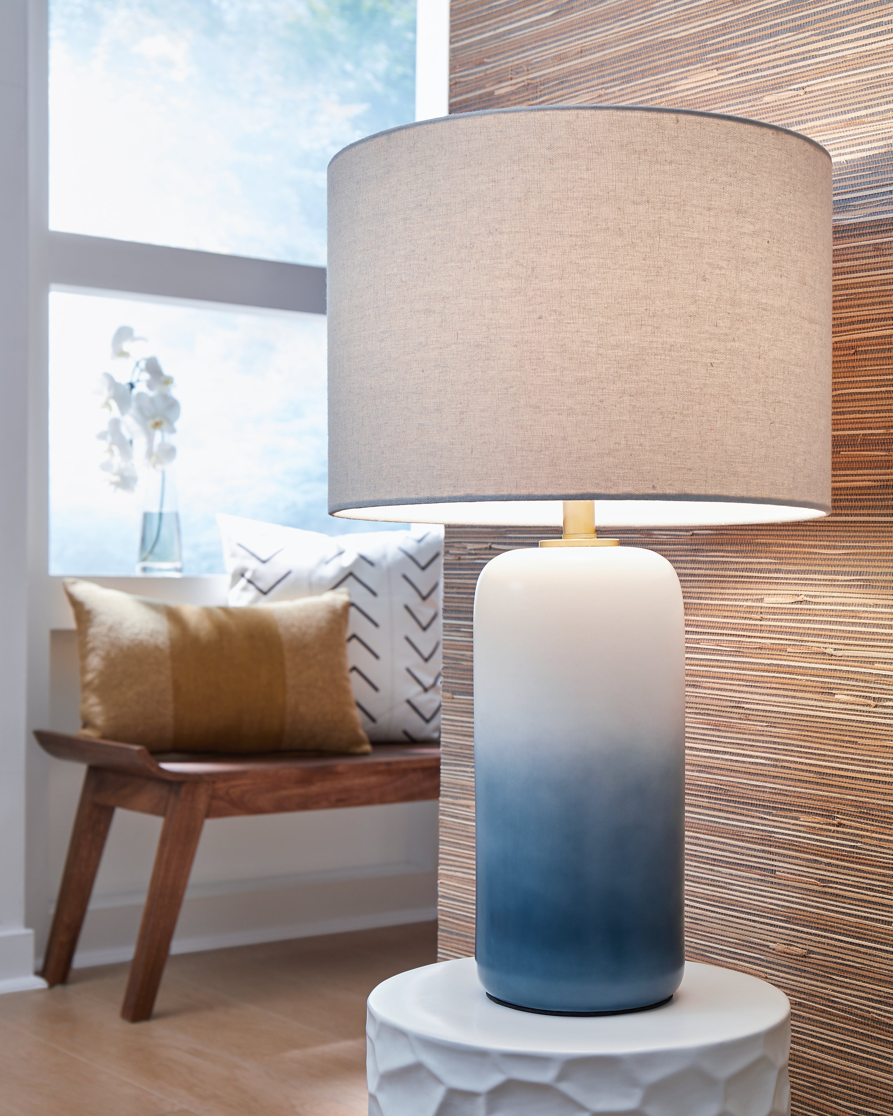Fine Furniture & Decor - Ashley Furniture - Lemrich Lighting - Table Lamp (Set of 2) / White/Teal - L123874X2