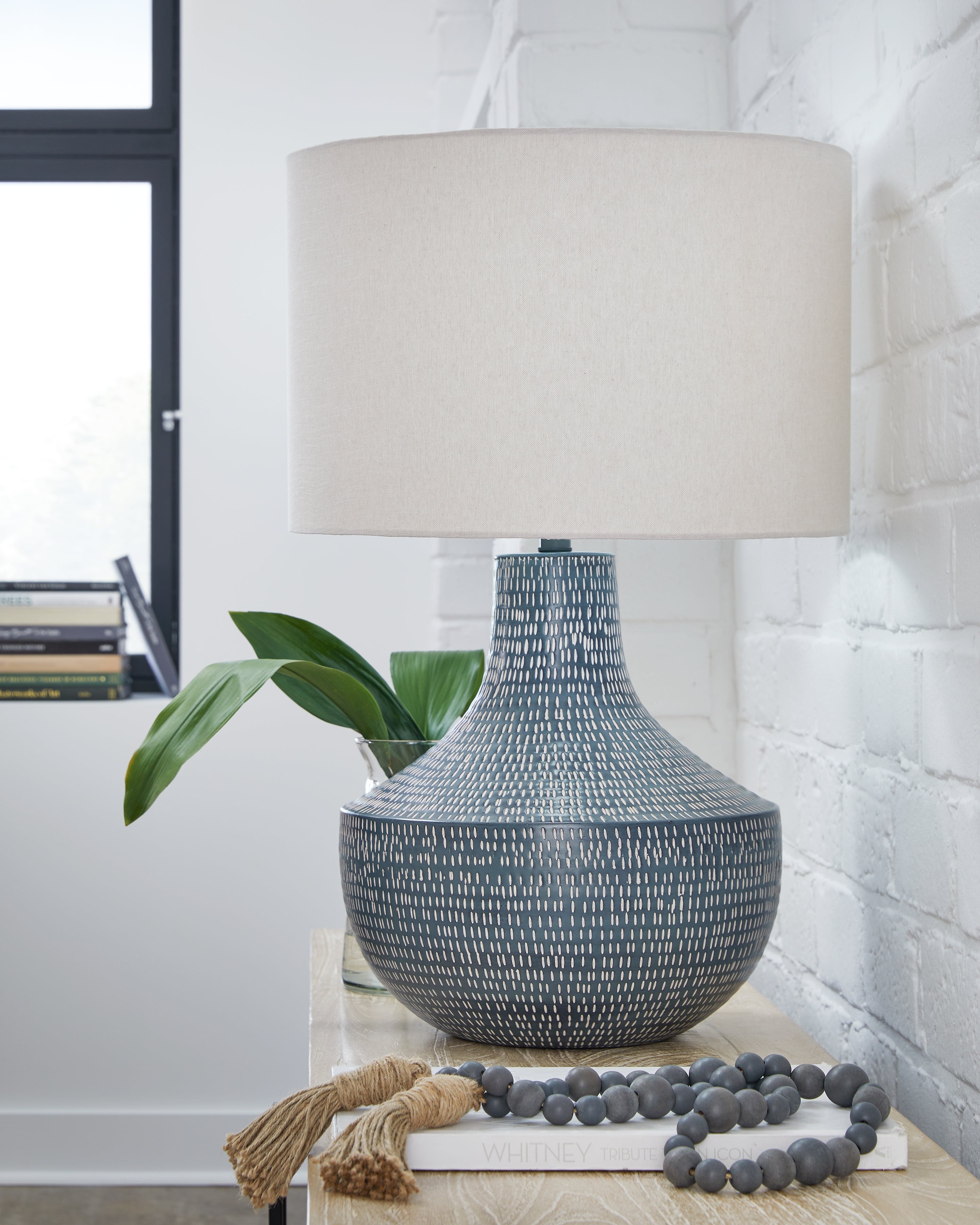 Fine Furniture & Decor - Ashley Furniture - Schylarmont Lighting - 2-Piece Lamp Set / Antique Gray/White - L207474X2