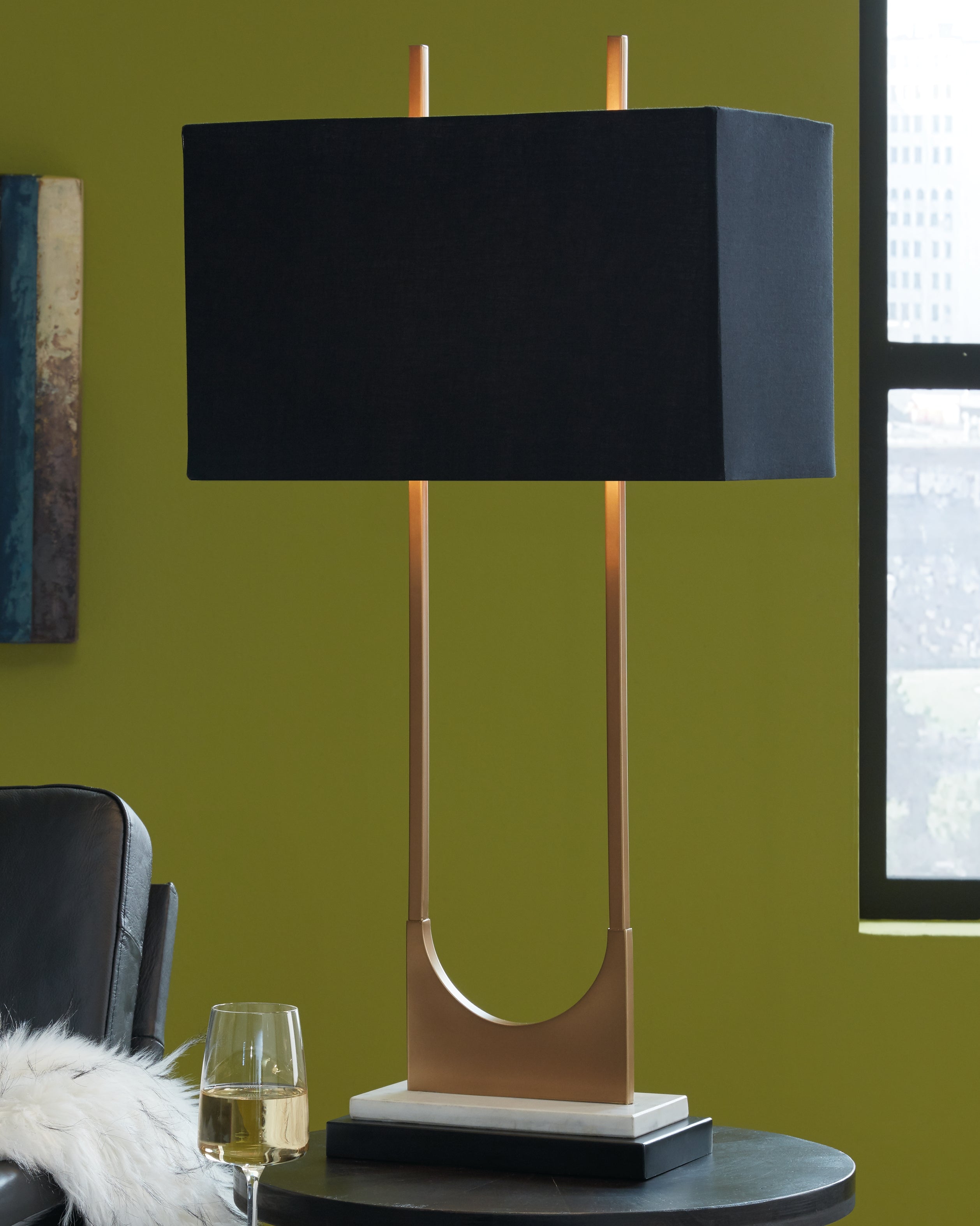 Fine Furniture & Decor - Ashley Furniture - Malana Lighting - Table Lamp (Set of 2) / Brass Finish - L208254X2