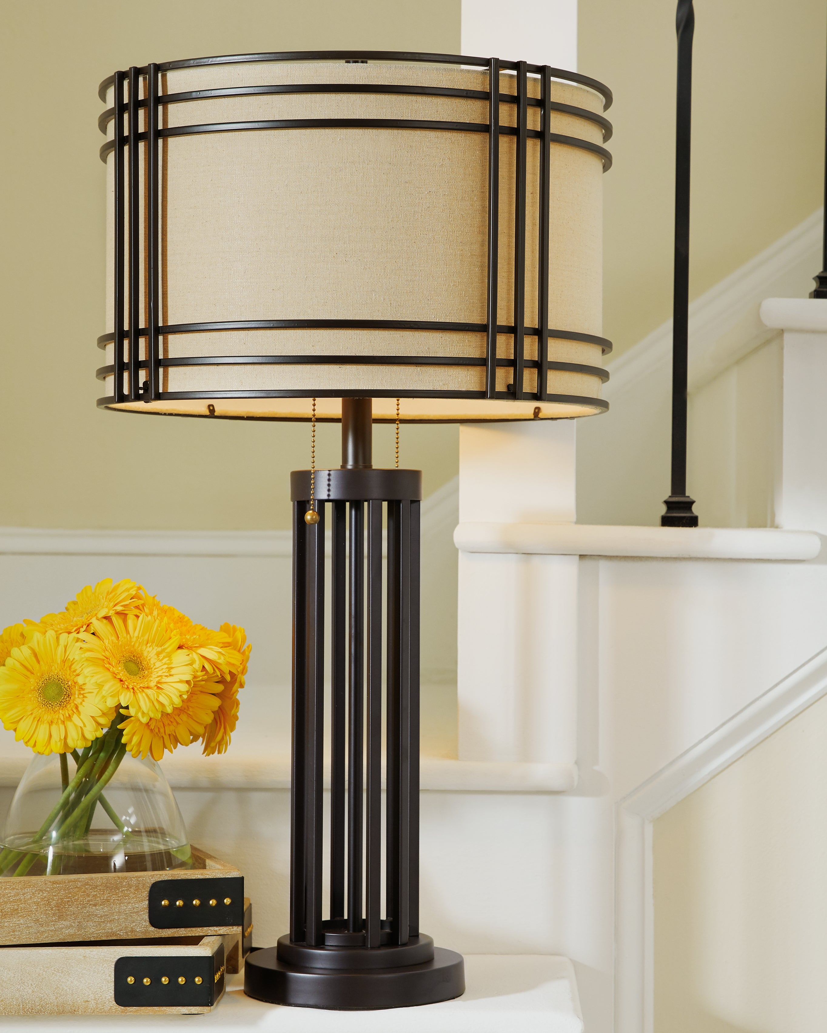 Fine Furniture & Decor - Ashley Furniture - Hanswell Lighting - Table Lamp (Set of 2) / Dark Brown - L208294X2