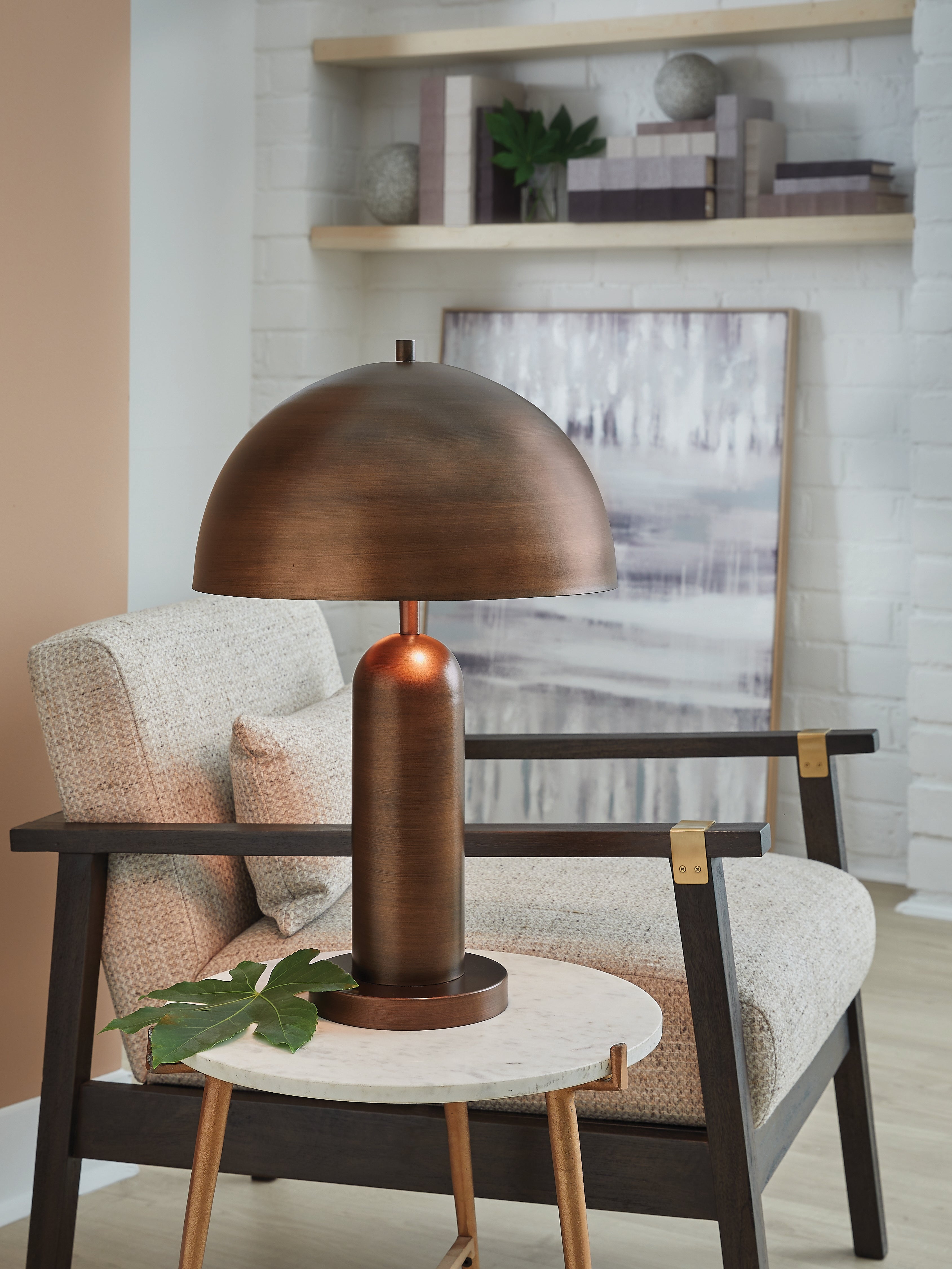 Fine Furniture & Decor - Ashley Furniture - Wendfield Lighting - Metal Table Lamp (1/CN) / Antique Copper Finish - L208434