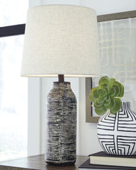 Fine Furniture & Decor - Ashley Furniture - Mahima Lighting - Paper Table Lamp (Set of 2) / Black/White - L235584