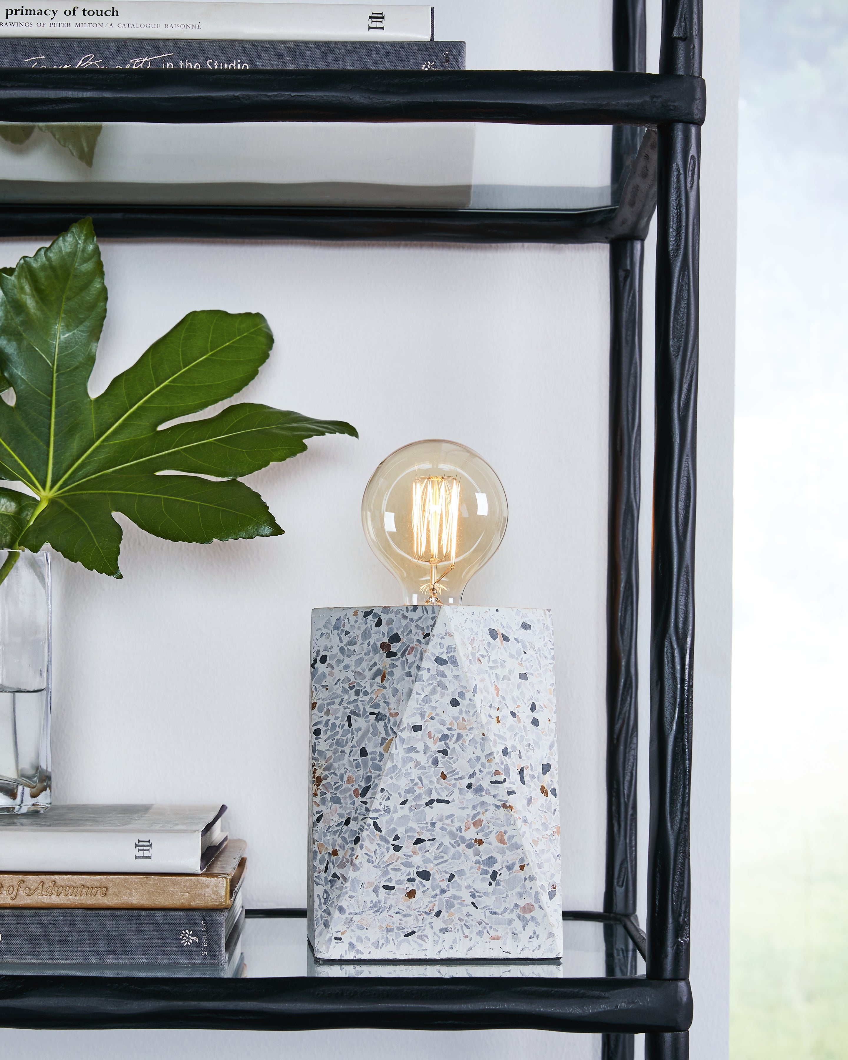 Fine Furniture & Decor - Ashley Furniture - Maywick Lighting - Concrete Table Lamp (1/CN) / White - L235673