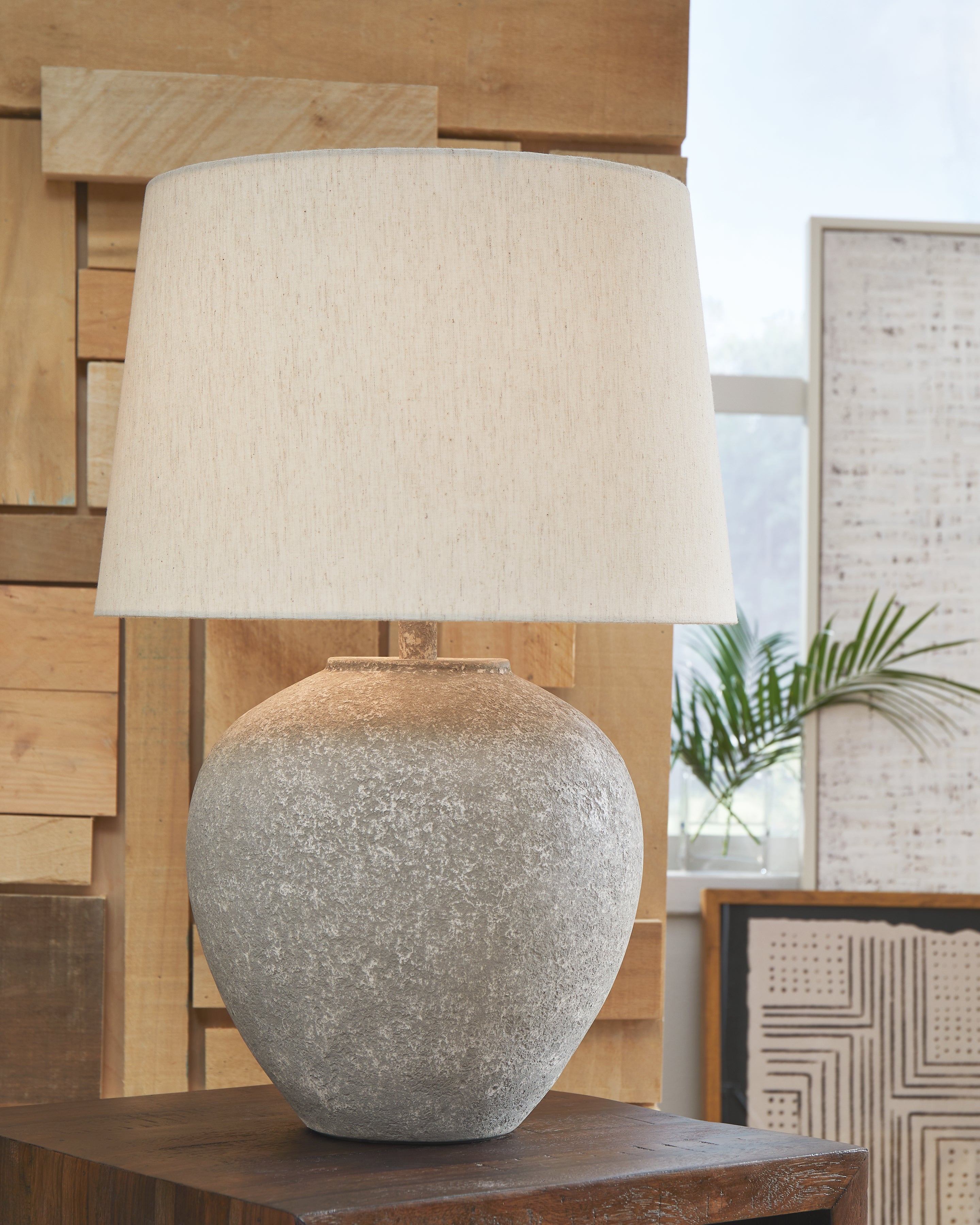 Fine Furniture & Decor - Ashley Furniture - Dreward Lighting - Table Lamp (Set of 2) / Distressed Gray - L235694X2