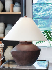 Fine Furniture & Decor - Ashley Furniture - Honsworth Lighting - Poly Table Lamp (1/CN) / Antique Brown - L235994