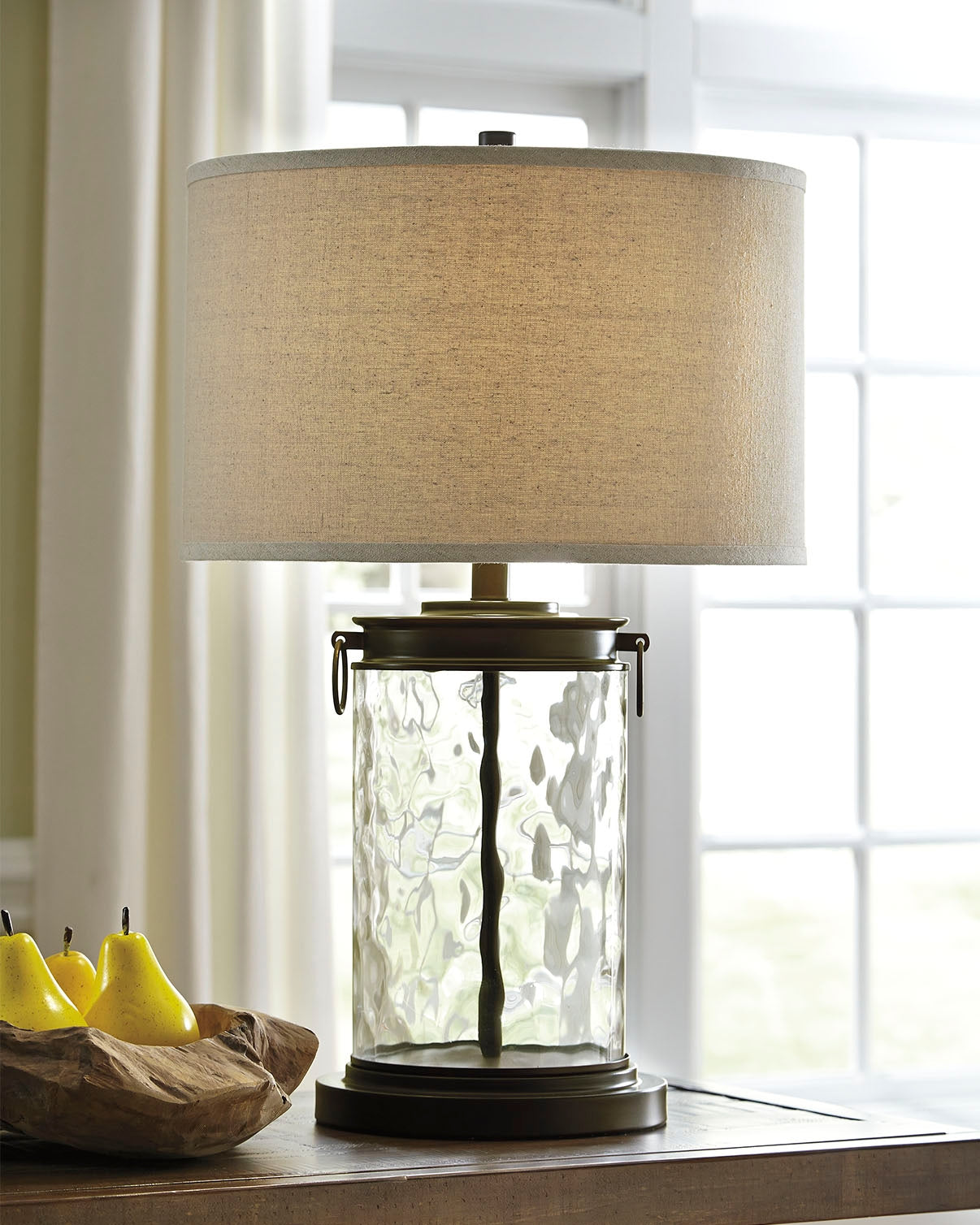 Fine Furniture & Decor - Ashley Furniture - Tailynn Lighting - Table Lamp (Set of 2) / Clear/Bronze Finish - L430324X2