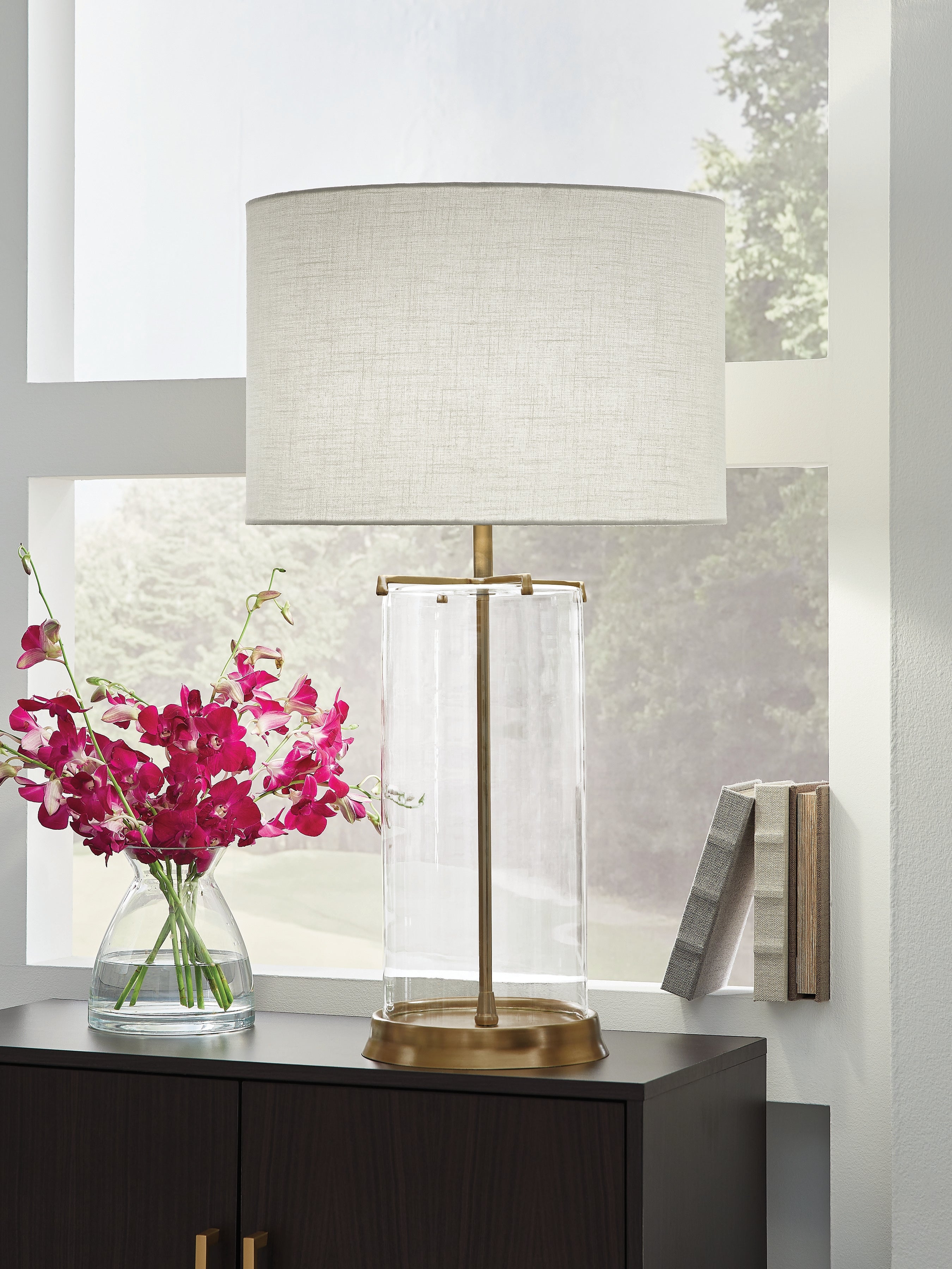 Fine Furniture & Decor - Ashley Furniture - Gizeh Lighting - Glass Table Lamp (1/CN) - L430954