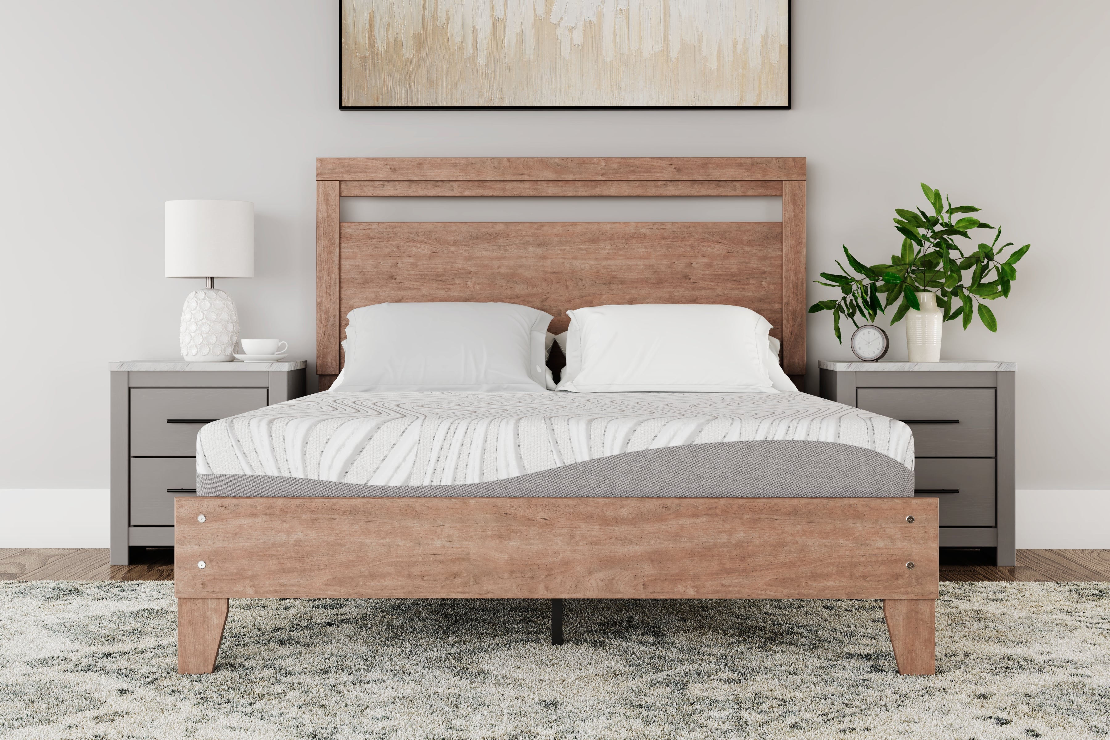 Fine Furniture & Decor - Ashley Furniture - 8 Inch Memory Foam Mattresses - Twin / White - M59111