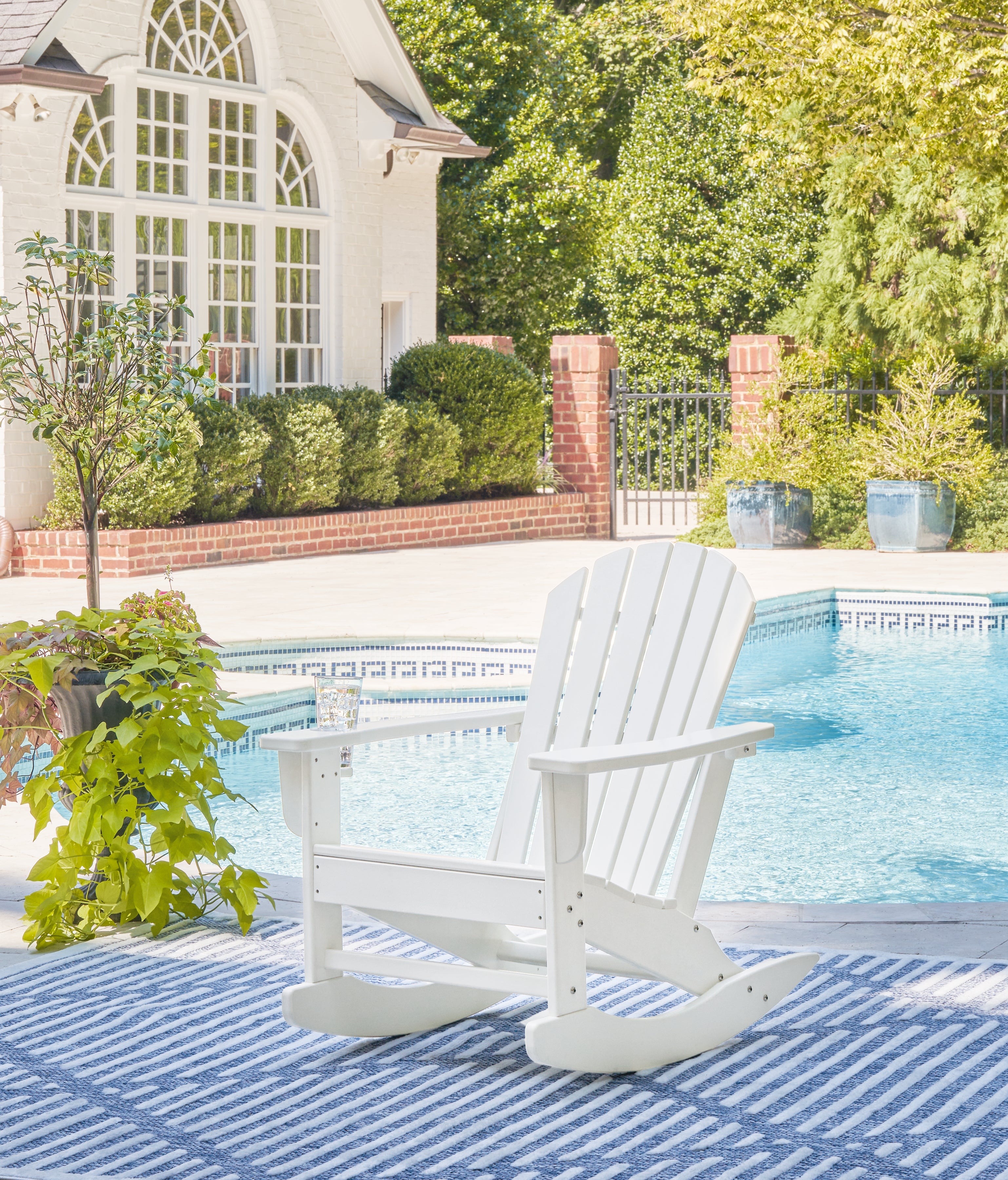 Fine Furniture & Decor - Ashley Furniture - Sundown Treasure Outdoor - Rocking Chair / White - P011-827