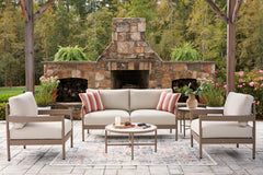 Fine Furniture & Decor - Ashley Furniture - Bluff Trail Outdoor - Love/Chairs/Tables Set (5/CN) - PCP383-080