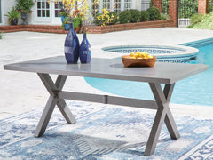 Fine Furniture & Decor - Ashley Furniture - Half Moon Beach Outdoor - RECT Dining Table w/UMB OPT - PCP418-625