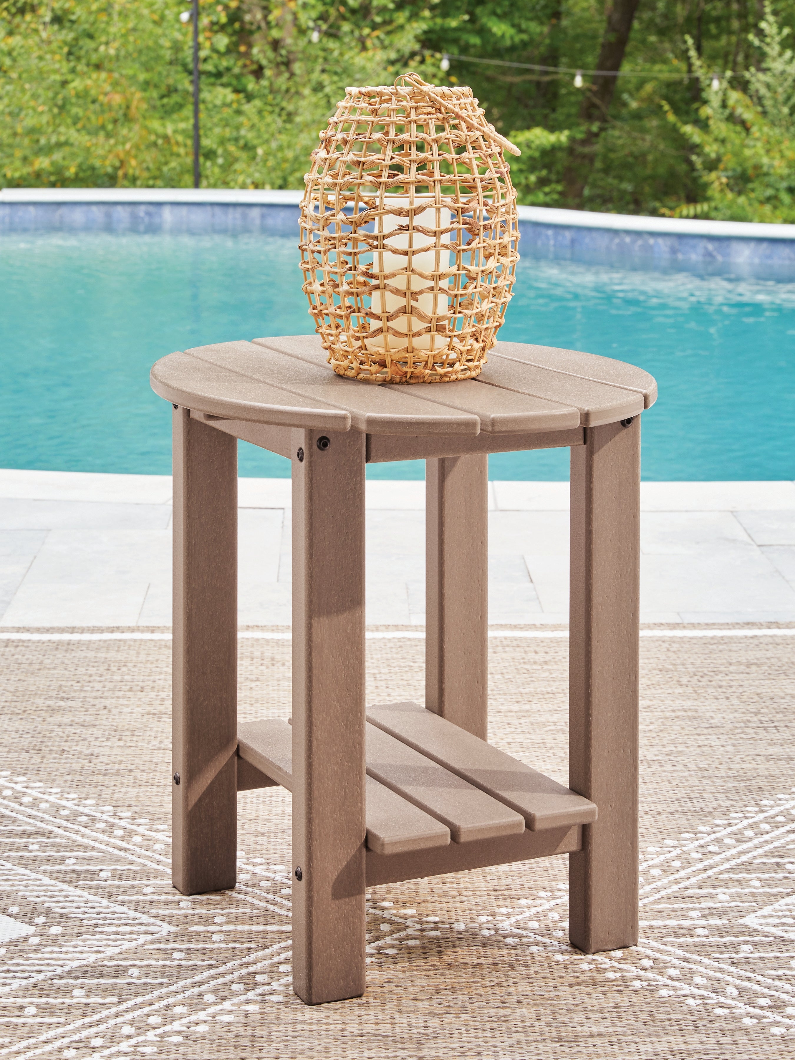 Fine Furniture & Decor - Ashley Furniture - Grover Beach Outdoor - Oval End Table / Driftwood - PCP422-706