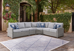 Fine Furniture & Decor - Ashley Furniture - Naples Beach Outdoor - 3-Piece Outdoor Sectional / Light Gray - P439P1