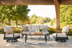 Fine Furniture & Decor - Ashley Furniture - Carmel Highlands Outdoor - Sofa/Chairs/Table Set (4/CN) - PCP513-081