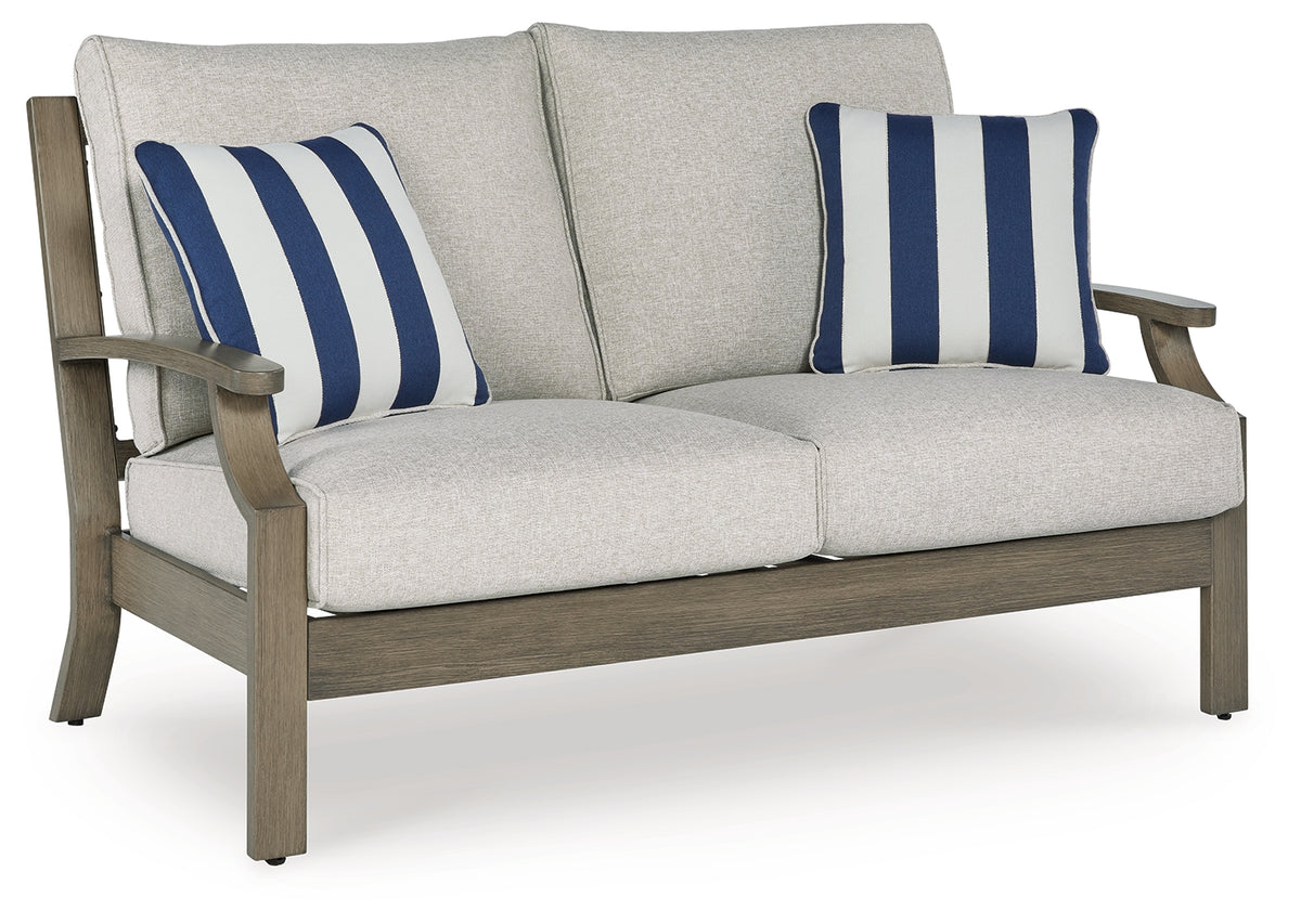 Fine Furniture & Decor - Ashley Furniture - Rainier Ranch Outdoor - Arm Chair With Cushion (Set of 2) / Brown/Beige - P701-601A
