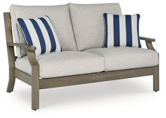 Fine Furniture & Decor - Ashley Furniture - Rainier Ranch Outdoor - Arm Chair With Cushion (Set of 2) / Brown/Beige - P701-601A