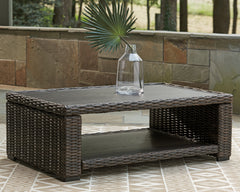 Fine Furniture & Decor - Ashley Furniture - Grasson Lane Outdoor - Square End Table / Brown - P783-702