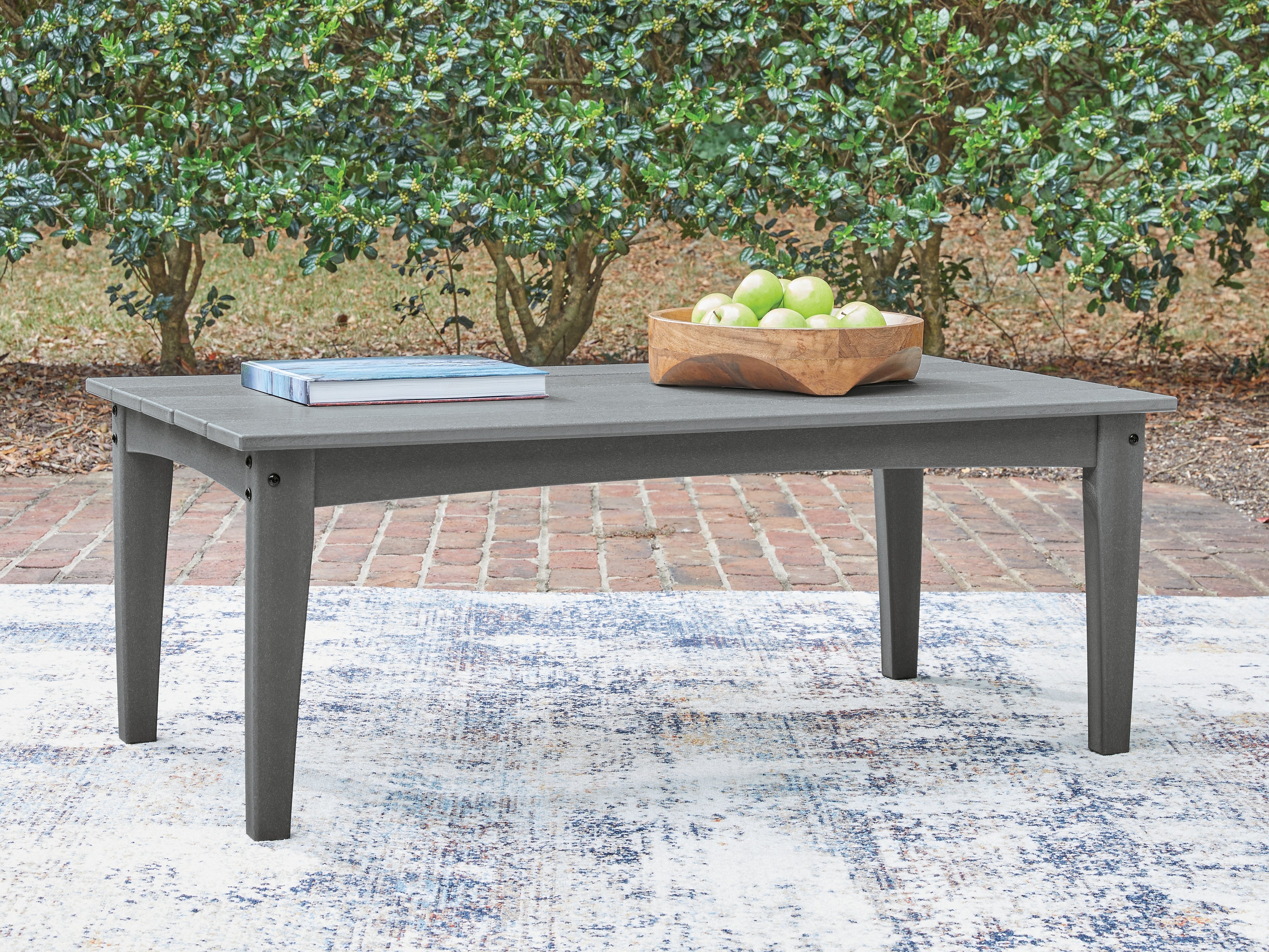 Fine Furniture & Decor - Ashley Furniture - Cove Beach Outdoor - Rectangular Cocktail Table / Gray - PCP803-701