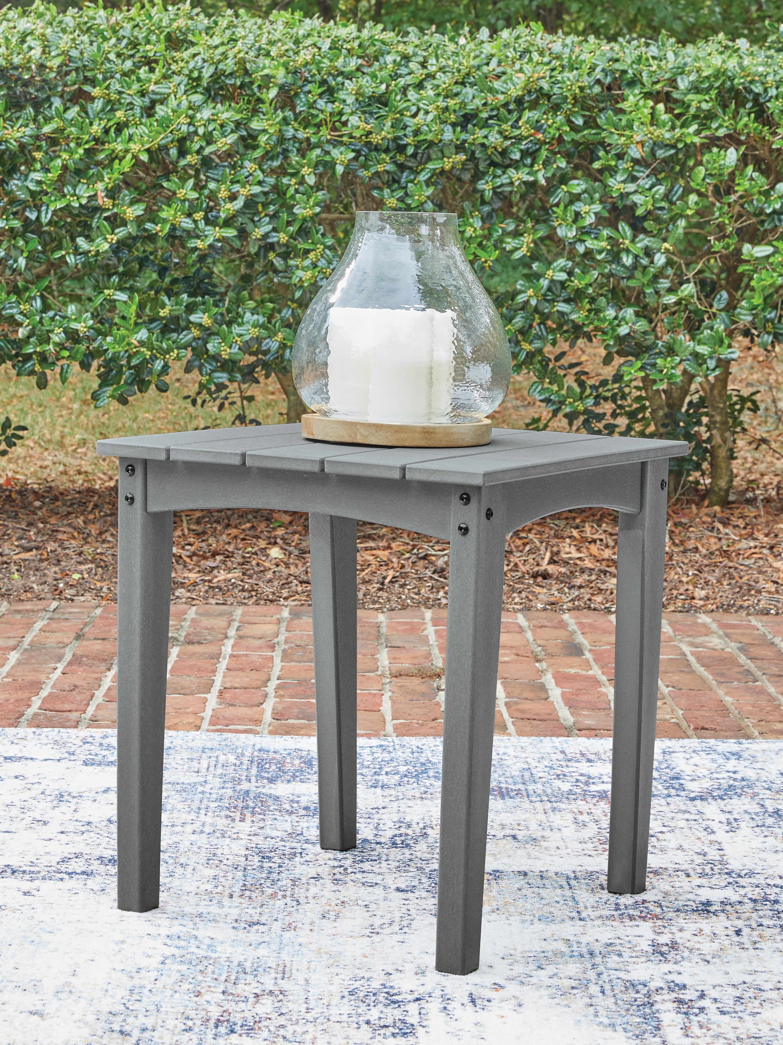 Fine Furniture & Decor - Ashley Furniture - Cove Beach Outdoor - Square End Table / Gray - PCP803-702