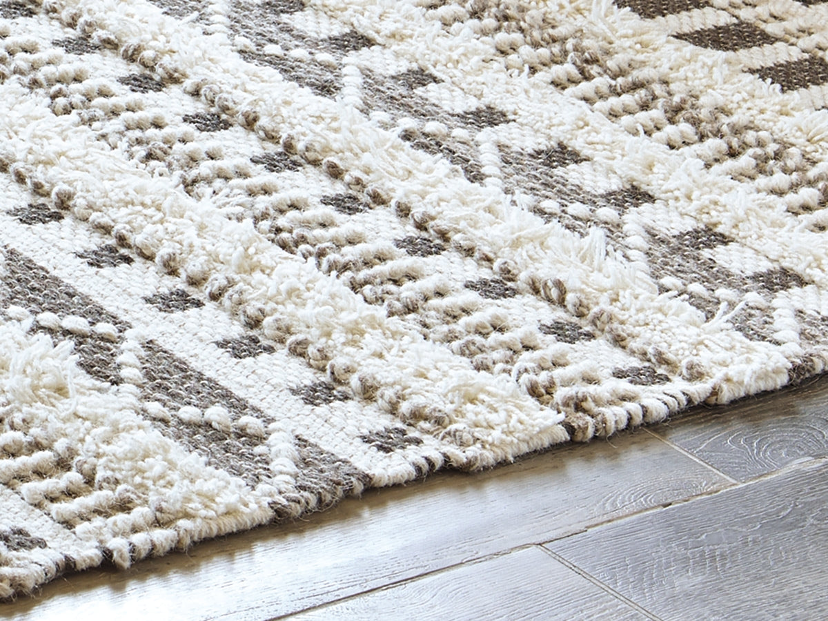 Fine Furniture & Decor - Ashley Furniture - Karalee Rug - 5' x 7' Rug / Ivory/Brown - R404442