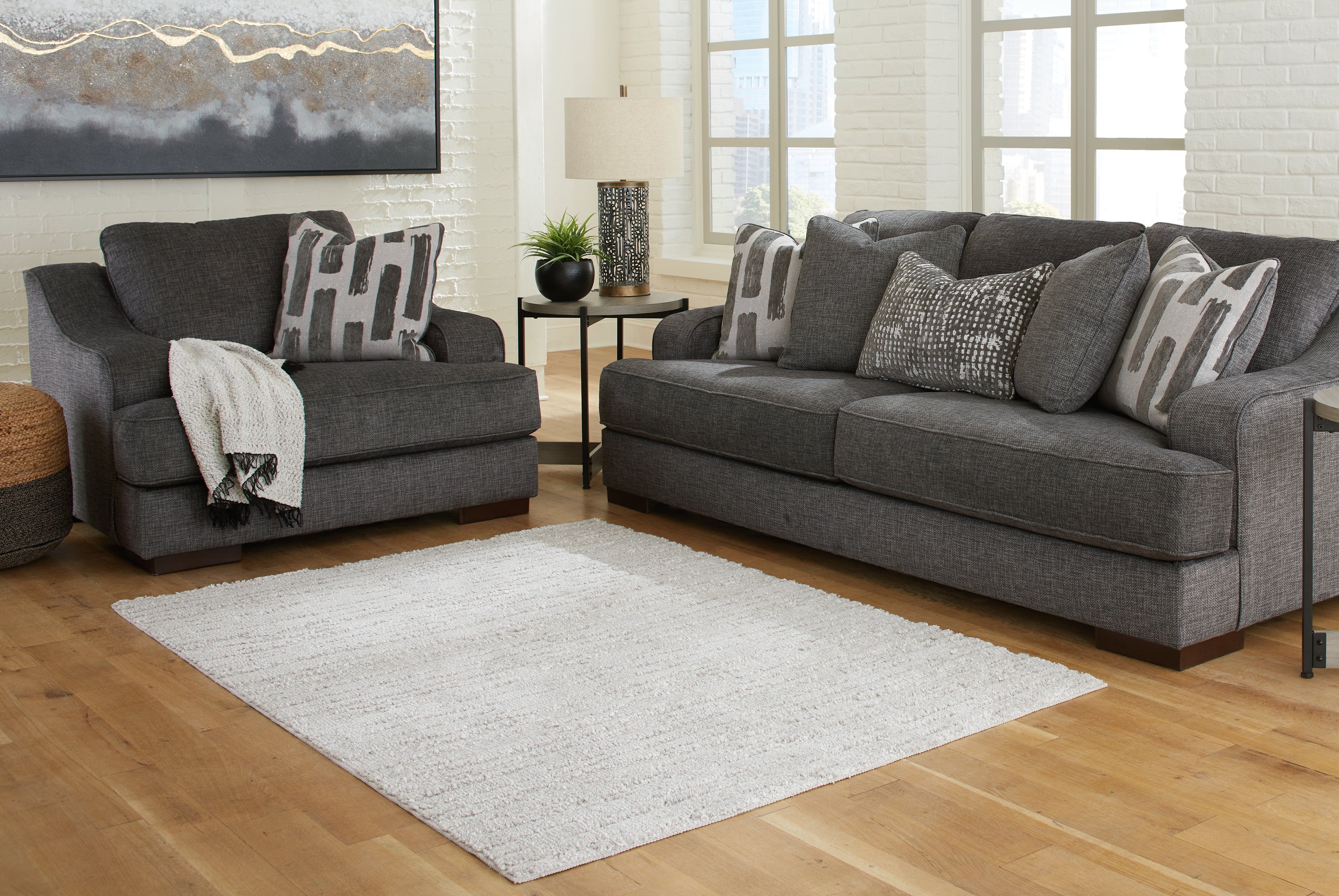 Fine Furniture & Decor - Ashley Furniture - Ivygail Rug - 5' x 7' Rug / Gray - R404512
