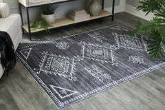 Fine Furniture & Decor - Ashley Furniture - Arloman Rug - 5' x 7' Washable Rug / Black/Cream/Gray - R405932