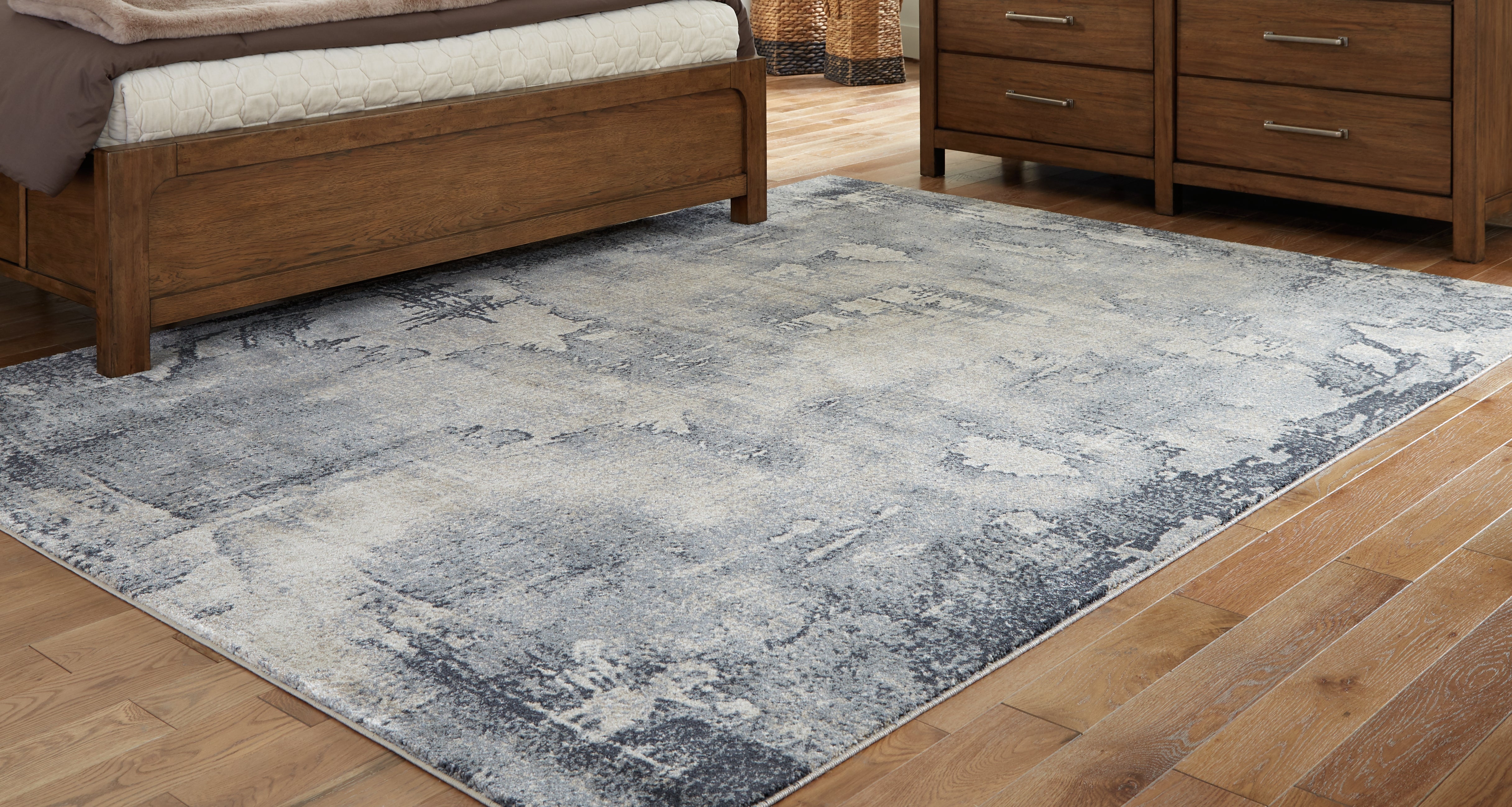 Fine Furniture & Decor - Ashley Furniture - Langrich Rug - 7'10" x 10'6" Rug / Blue/Gray/Cream - R406131