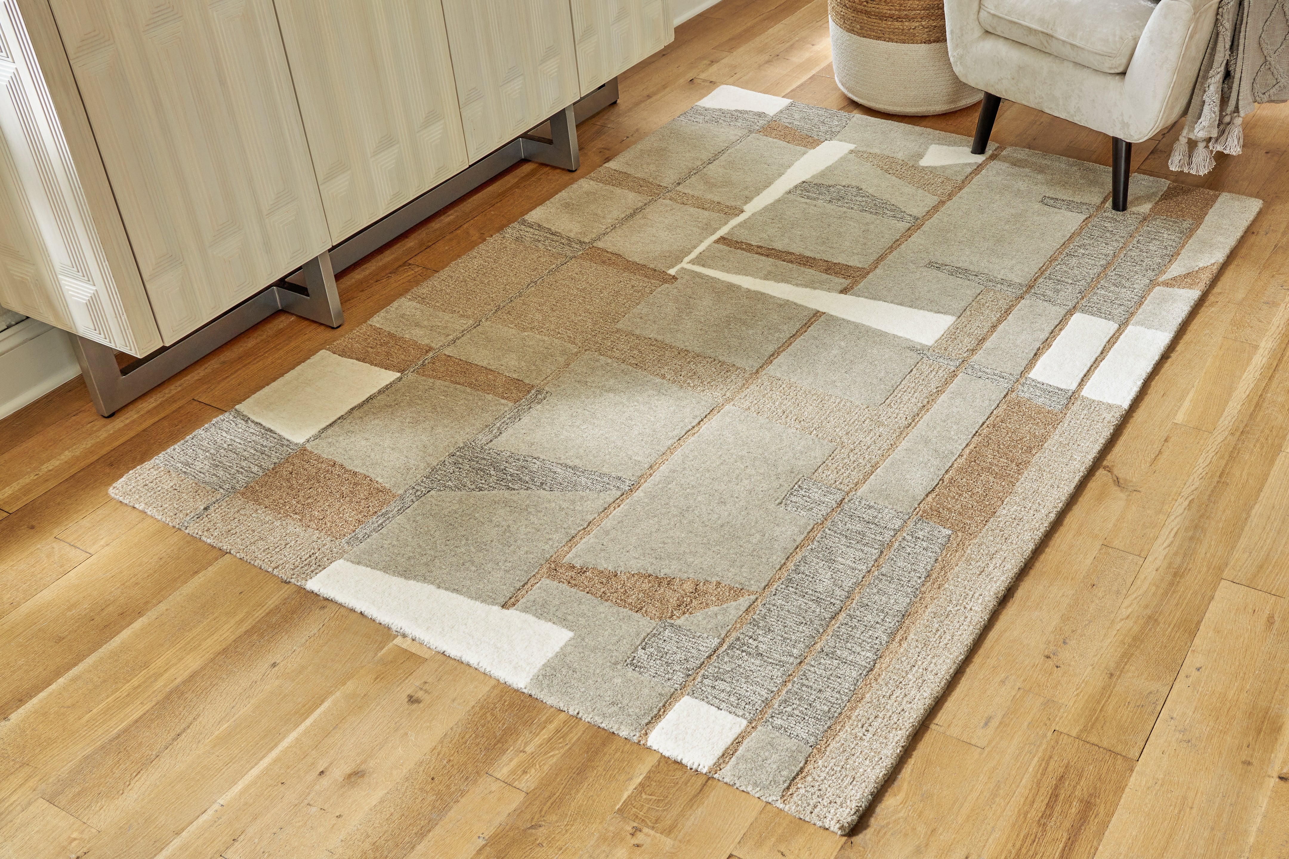 Fine Furniture & Decor - Ashley Furniture - Abbotton Rug - 8' x 10' Rug / Taupe/Gray/Caramel - R406331