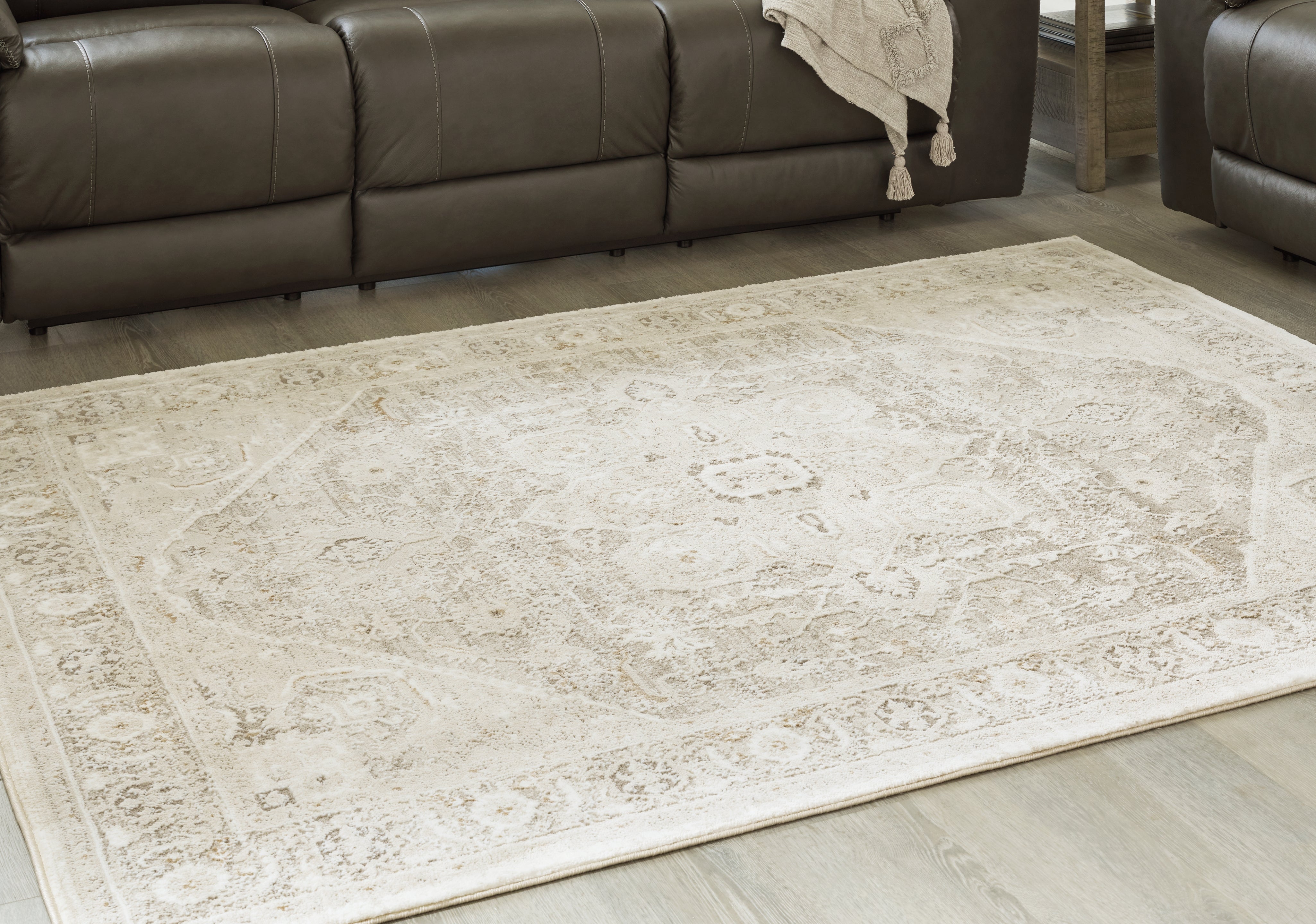 Fine Furniture & Decor - Ashley Furniture - Gatwell Rug - 5' x 7' Rug / Ivory/Gray/Tan - R406512