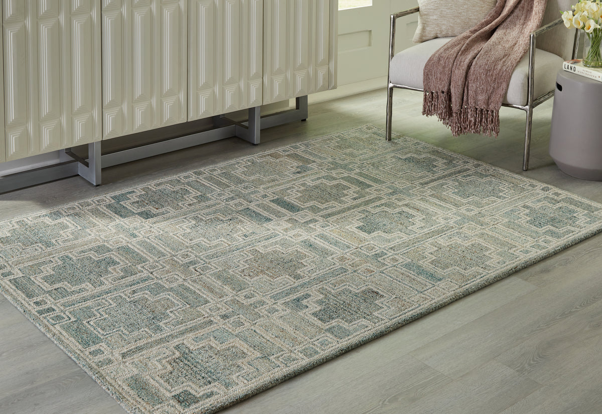 Fine Furniture & Decor - Ashley Furniture - Jossland Rug - 8' x 10' Rug / Green/Ivory - R406911