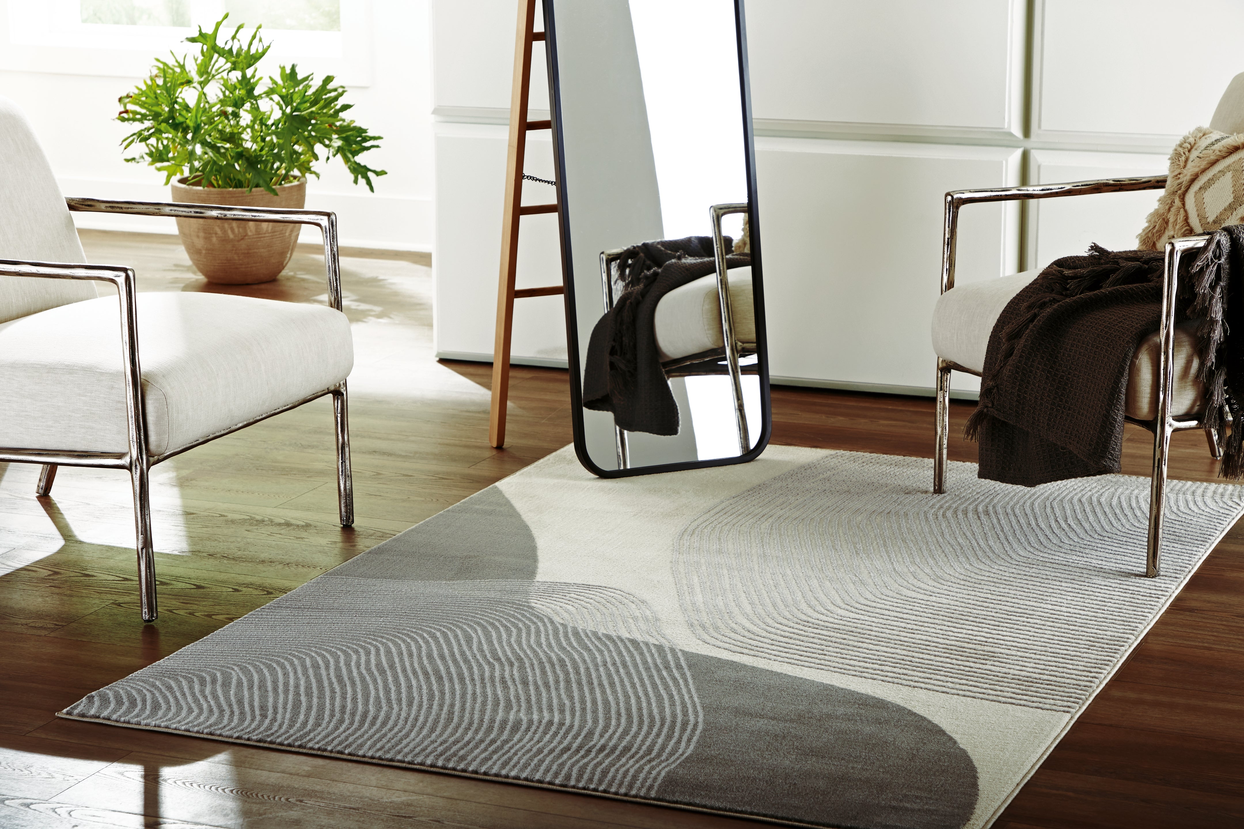 Fine Furniture & Decor - Ashley Furniture - Winderburg Rug - 8' x 10' Rug / Gray/Ivory - R406951