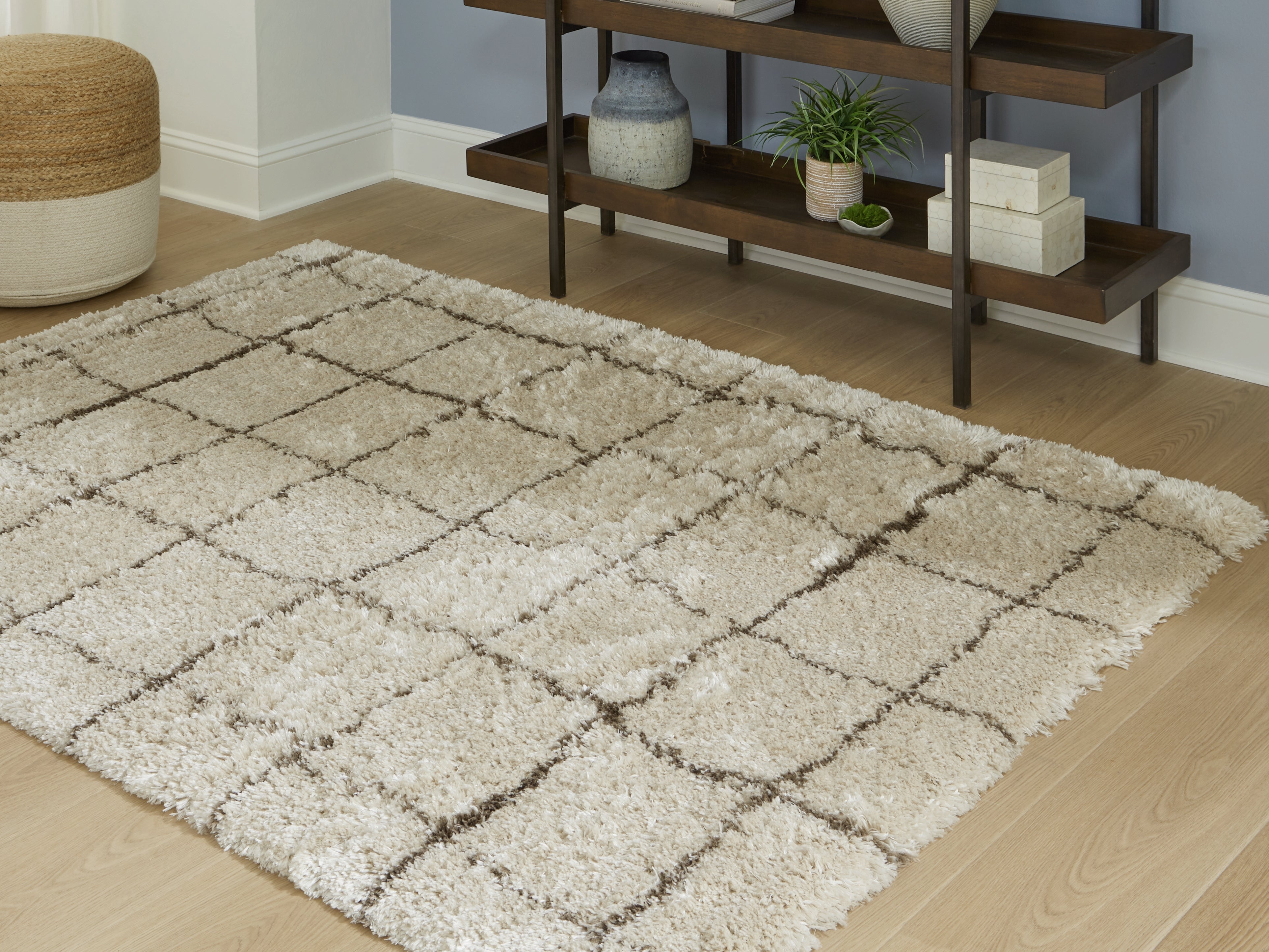 Fine Furniture & Decor - Ashley Furniture - Wrenlow Rug - 5' x 7' Rug / Cream/Brown - R407212