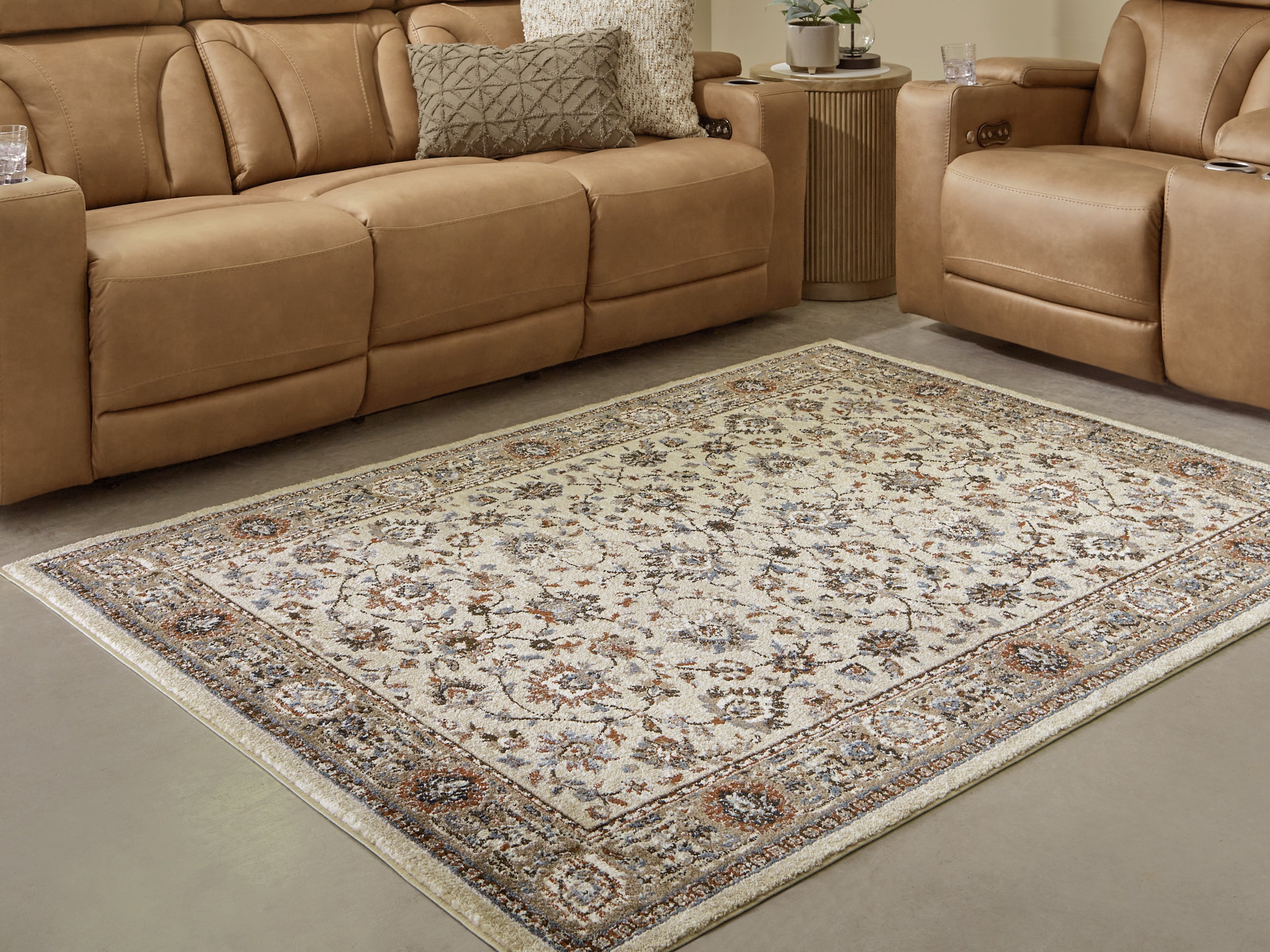 Fine Furniture & Decor - Ashley Furniture - Beritham Rug - Medium Rug / Blue/Brown/Beige - R407262