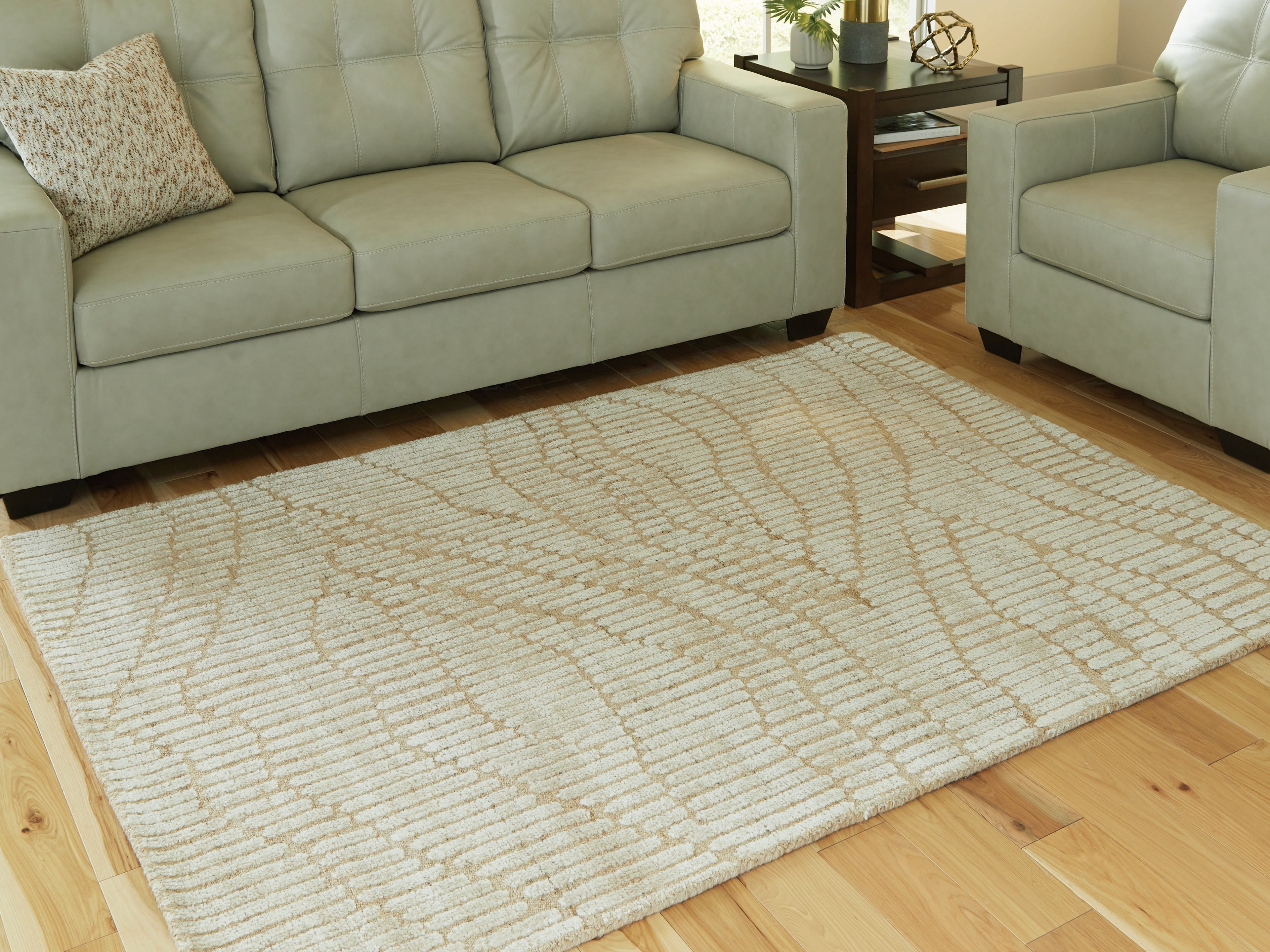 Fine Furniture & Decor - Ashley Furniture - Jaseena Rug - 5' x 7' Area Rug / Beige/Tan - R407722
