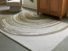 Fine Furniture & Decor - Ashley Furniture - Rizwana Rug - 7'6" x 10' Area Rug / Ivory/Brown/Gray - R407761