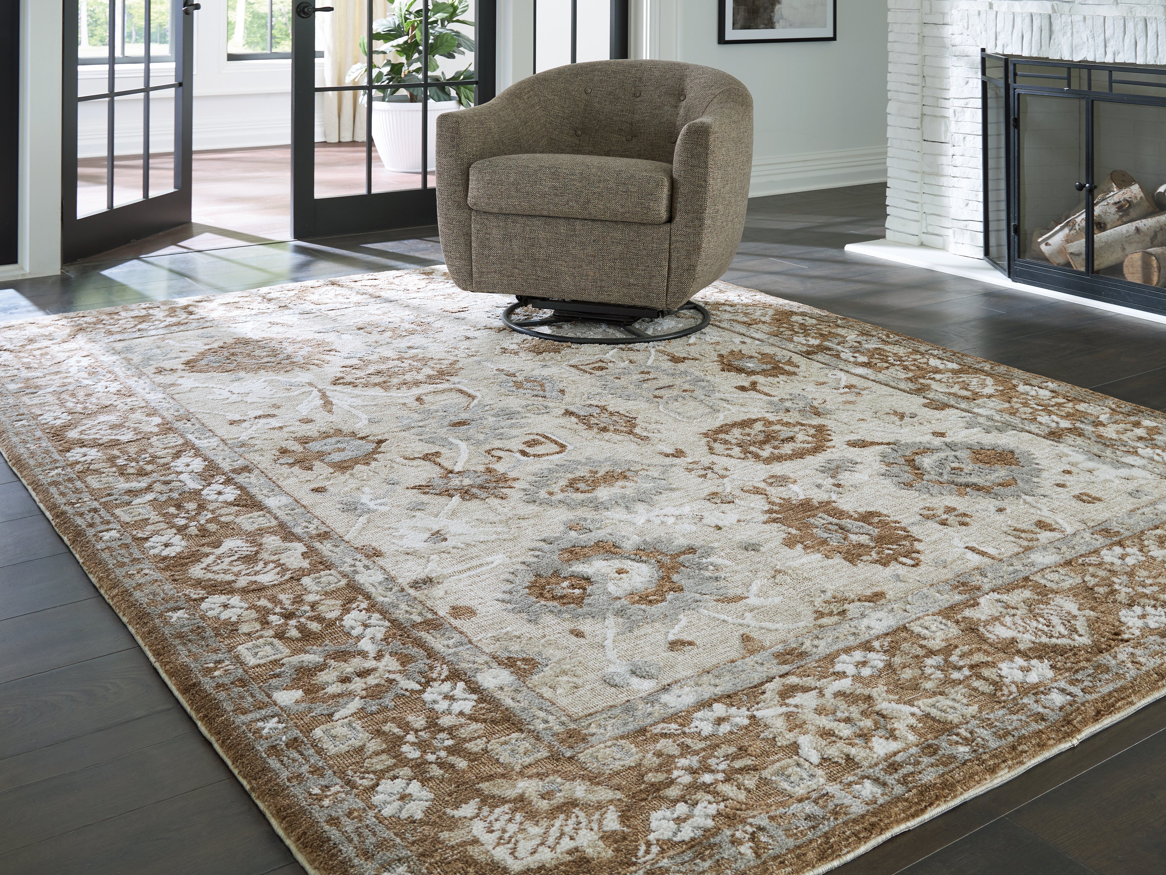 Fine Furniture & Decor - Ashley Furniture - Ainswick Rug - Memory Foam Large Rug / Brown/Beige/Gray - R407881
