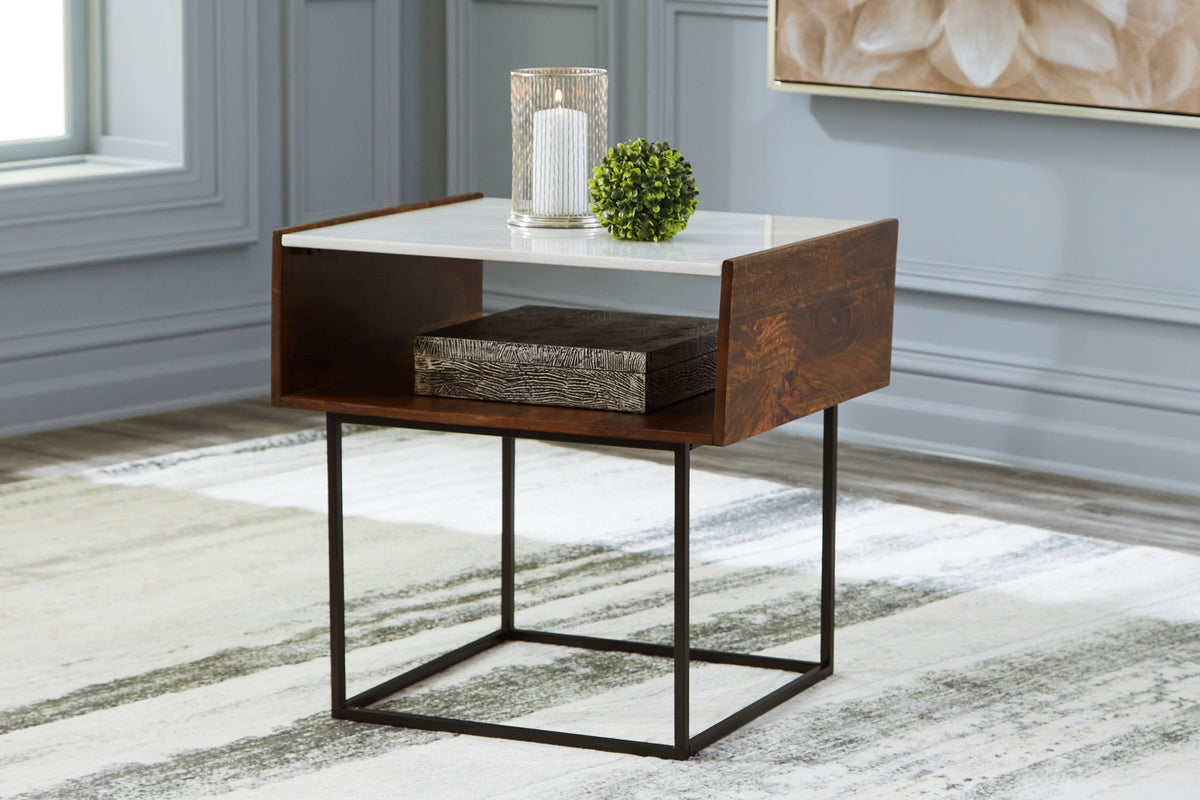 Fine Furniture & Decor - Ashley Furniture - Rusitori End Table - Rectangular End Table / Multi - T169-3