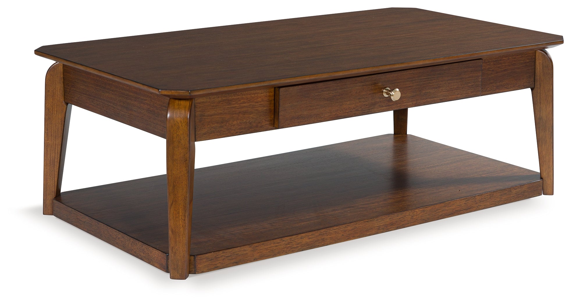 Fine Furniture & Decor - Ashley Furniture - Trenmour Coffee Table - Rectangular Cocktail Table / Medium Brown - T596-1