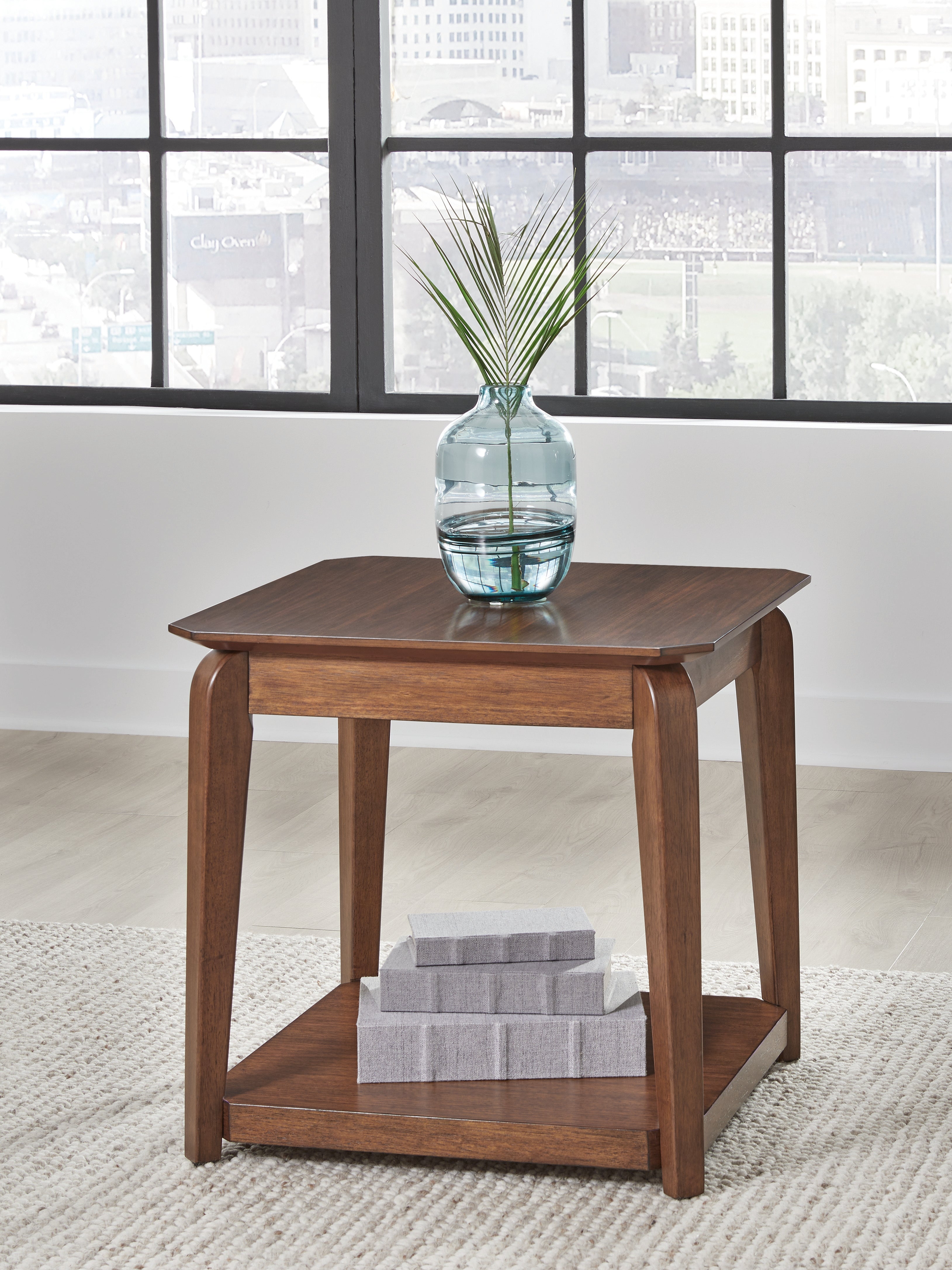 Fine Furniture & Decor - Ashley Furniture - Trenmour End Table - Square End Table / Medium Brown - T596-2